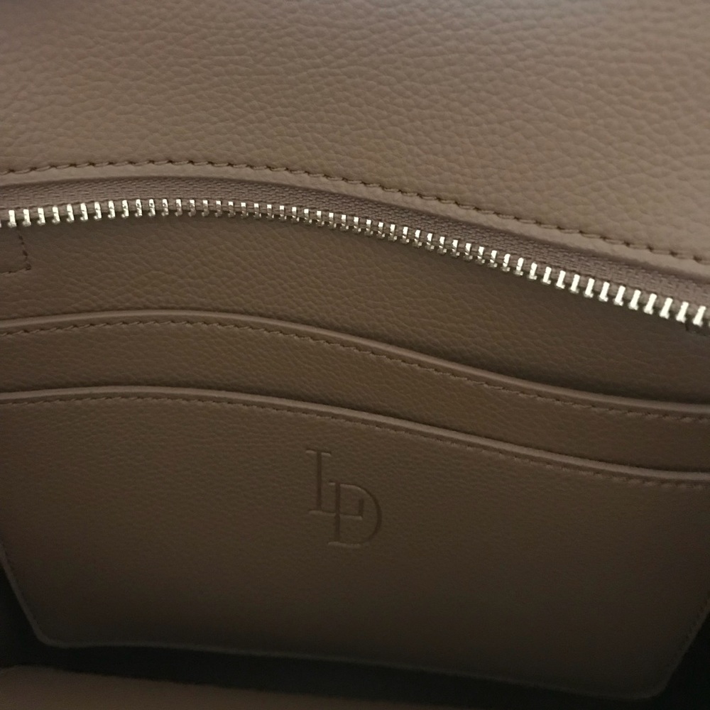 Faux Leather Cognac Brown Studded Tote - Picture 5 of 7